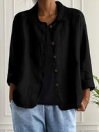 Women's Lightweight Button Front Jacket – Relaxed Summer