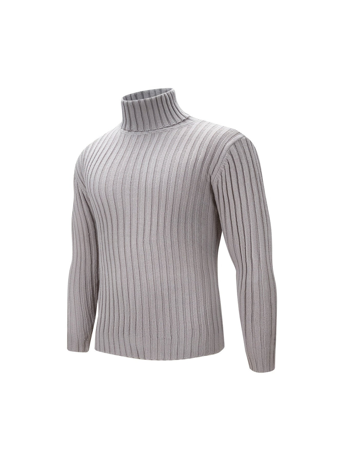 Women's High Neck Rib Texture Easy Fit Knit Pullover