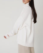 Women's Oversized Turtleneck Sweater – Relaxed Winter Knit