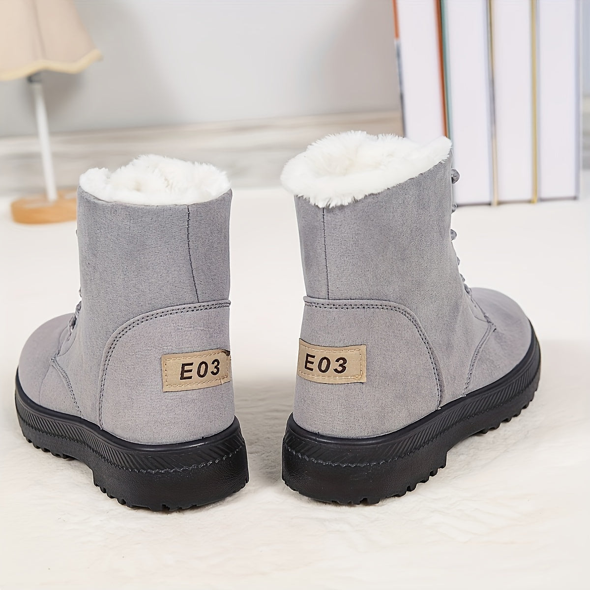 Women's Lightweight Everyday Winter Booties with Lace Front