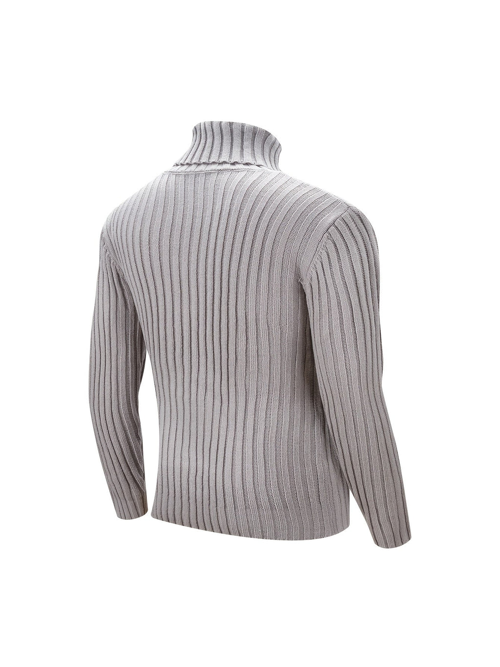 Women's High Neck Rib Texture Easy Fit Knit Pullover