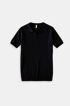 Men's Fine Knit Polo Relaxed Smart Casual Summer Shirt