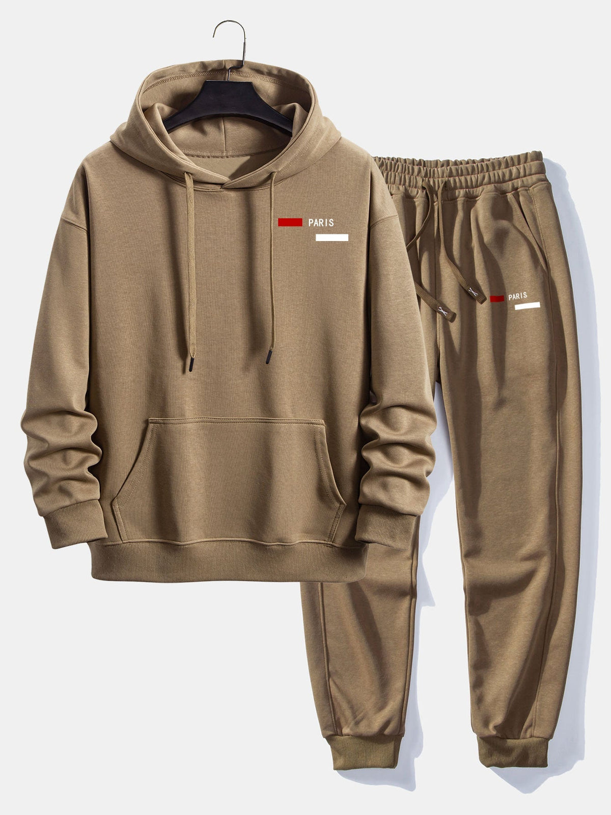 Men's Relaxed Fit Tracksuit Cotton Blend Hoodie and Joggers