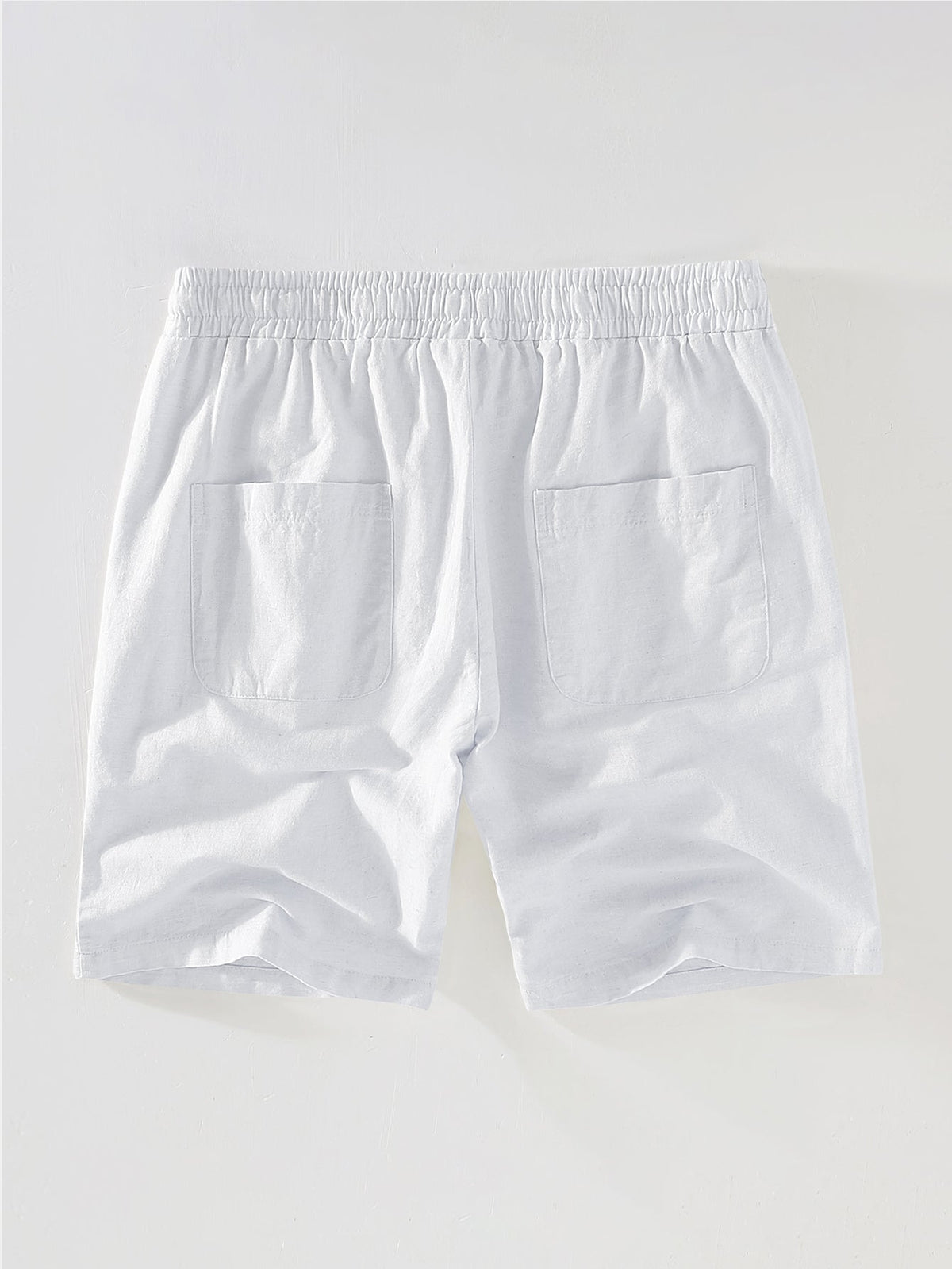 Men's Mesh Cuban Shirt Set Linen Blend Drawstring Shorts