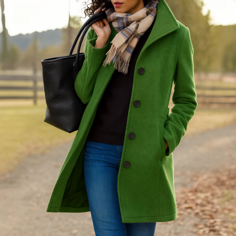 Women's Classic Coat with Buttons
