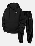 Men's Pullover Hoodie Tracksuit Relaxed Polyester Jogger Co Ord