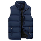 Men's Padded Quilted Gilet High Collar Zip Layer