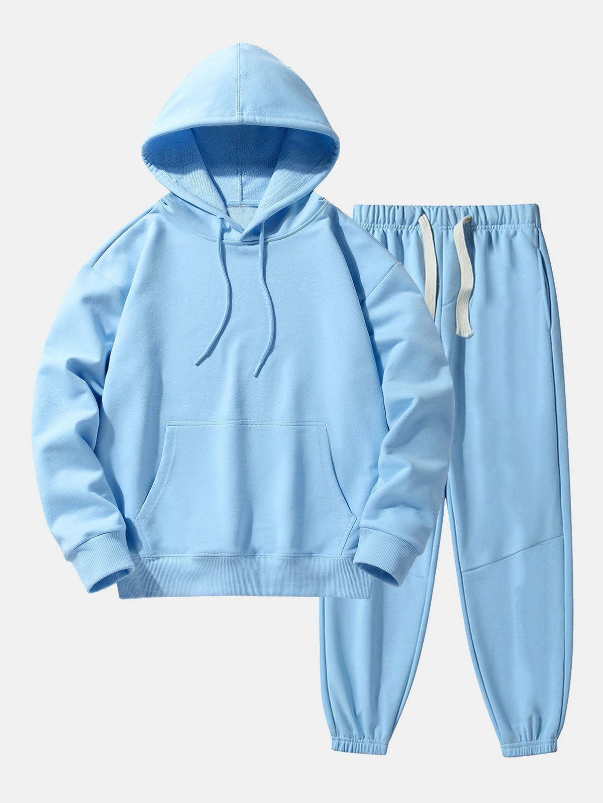 Men's Heavyweight Drop Shoulder Tracksuit Relaxed Cotton Blend Hoodie