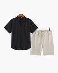 Men's Linen Shirt and Shorts Relaxed Summer Set