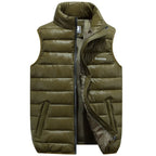 Men's Padded Bodywarmer Sleeveless Jacket Zip Front Lightweight Insulated