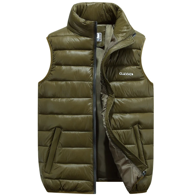 Men's Padded Bodywarmer Sleeveless Jacket Zip Front Lightweight Insulated