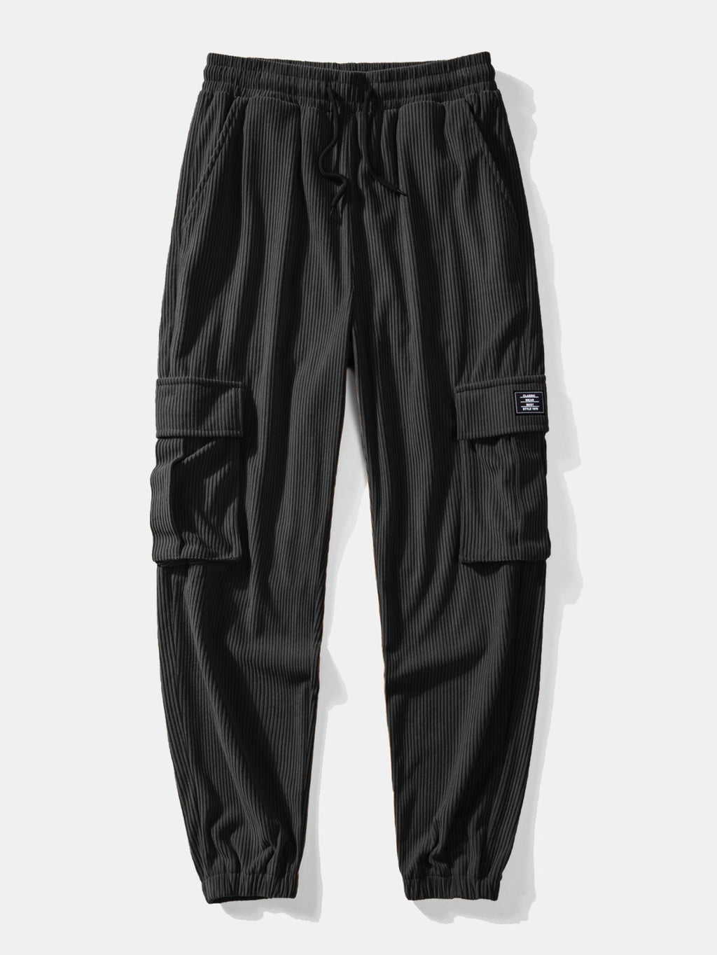 Men's Corduroy Shirt and Cargo Jogger Set Relaxed Autumn