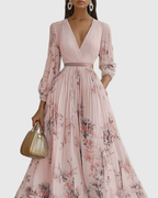 Women's Elegant Pleated Maxi Dress