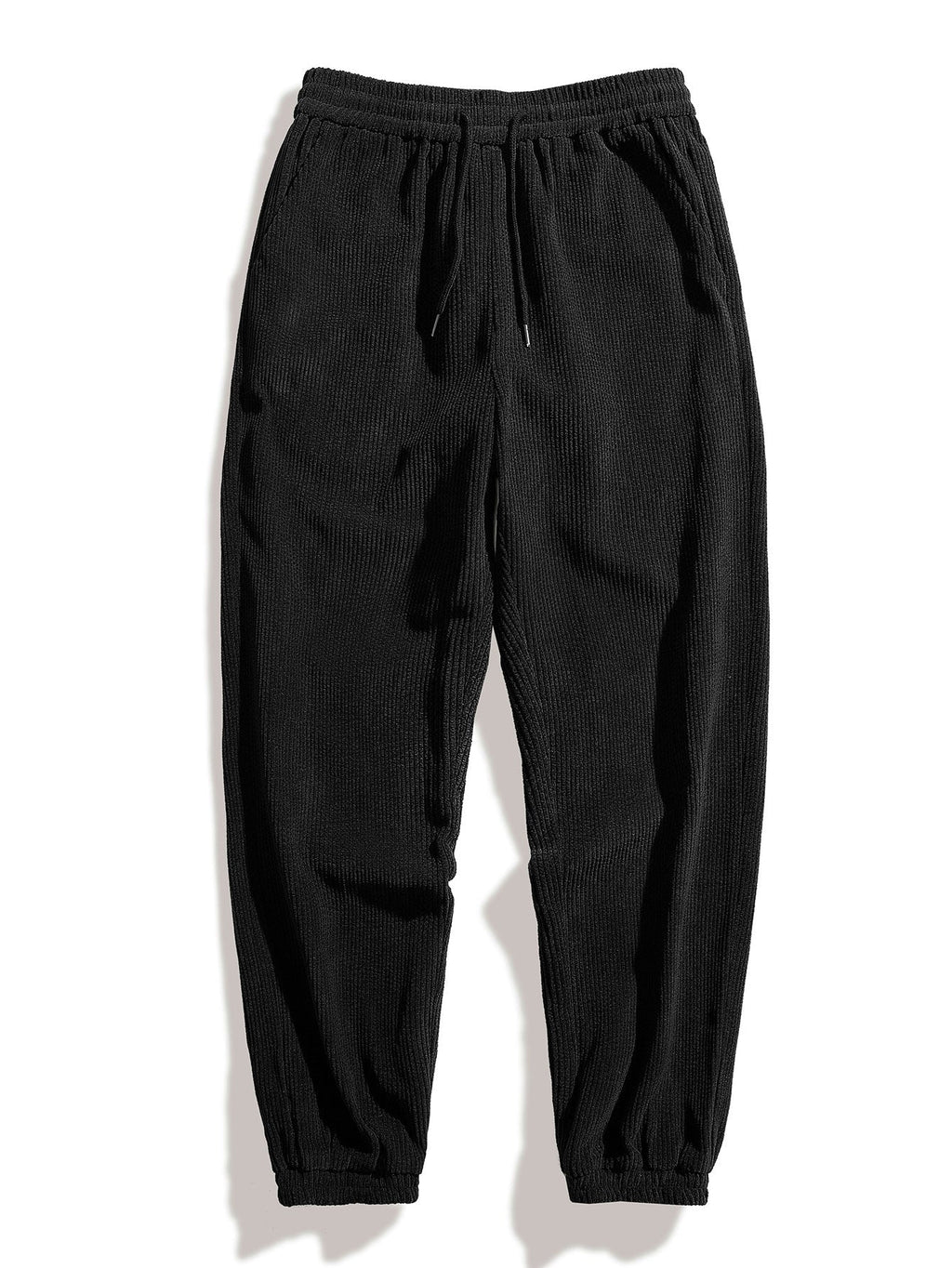 Men's Corduroy Button Shirt with Jogger Trousers Relaxed Autumn
