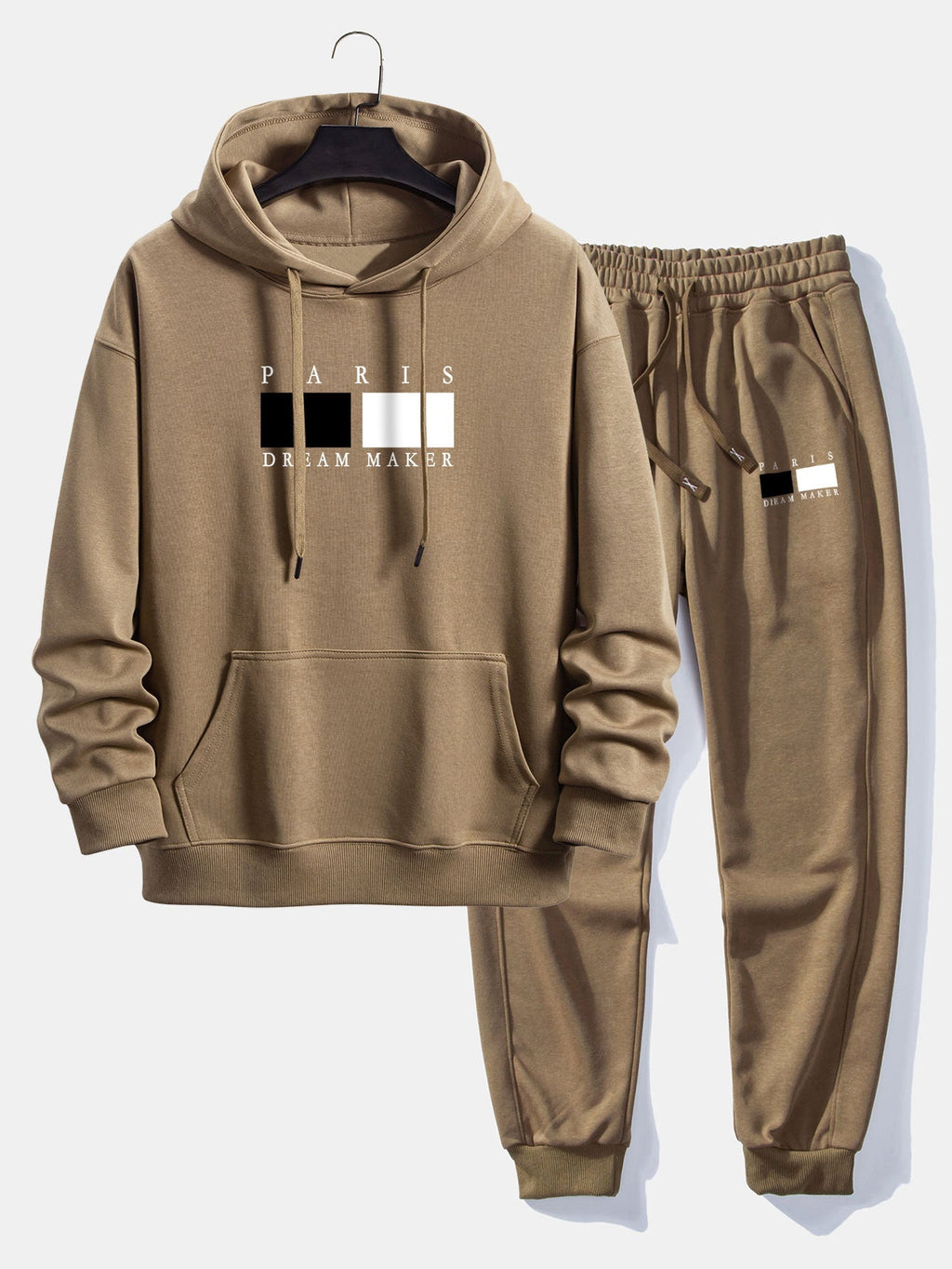 Men's Relaxed Hoodie Tracksuit Cotton Blend Jogger Set