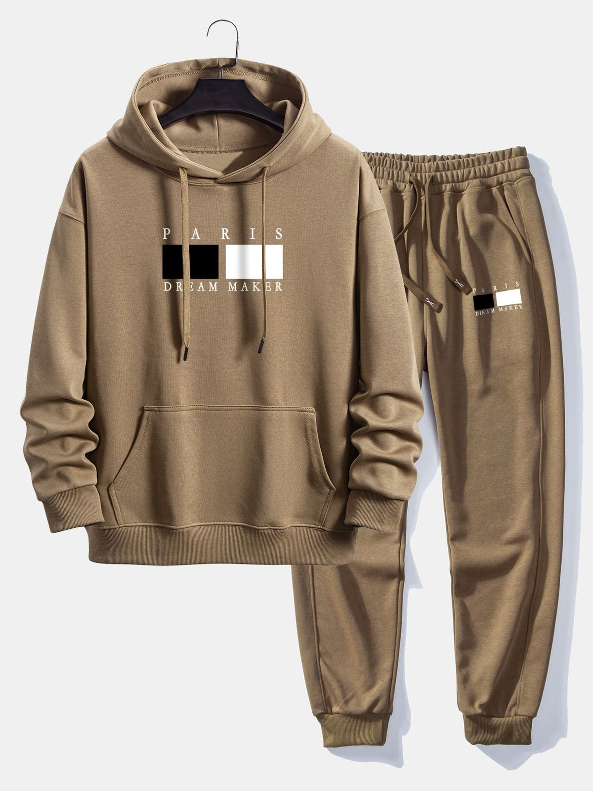 Men's Relaxed Hoodie Tracksuit Cotton Blend Jogger Set