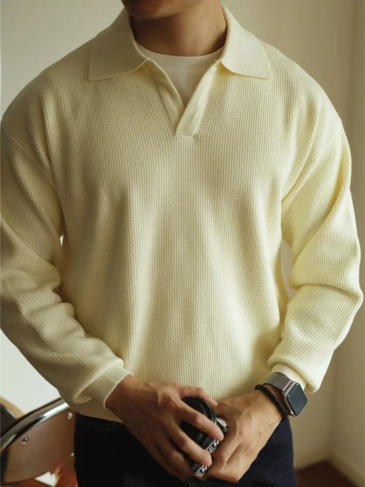 Men's Polo Knit Sweater Elegant Breathable Comfortable Smart Casual