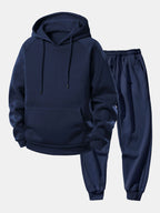Men's Raglan Hoodie Tracksuit Regular Fit Polyester Set
