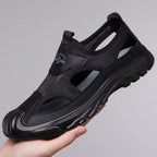 Men's Closed Toe Mesh Trekking Sandals Rugged Grip Sole