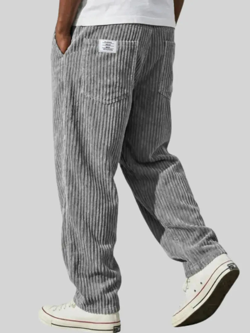 Men's Relaxed Corduroy Trousers Drawstring Everyday Fit