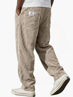 Men's Relaxed Corduroy Trousers Drawstring Everyday Fit