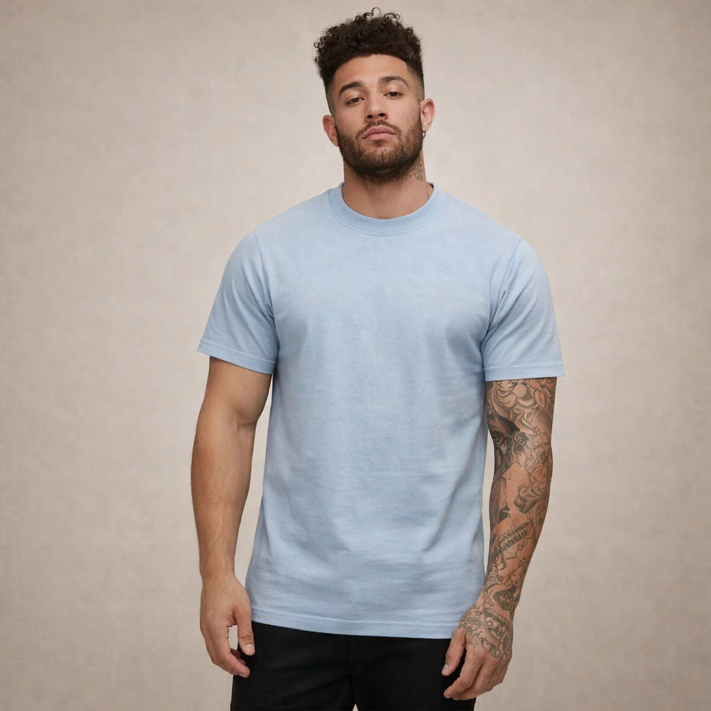 Men's Slim Fit Crew Neck Essential Cotton T Shirt