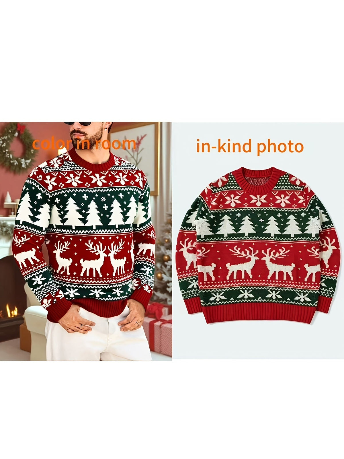 Women's Relaxed Holiday Knit Sweater for Family Gatherings