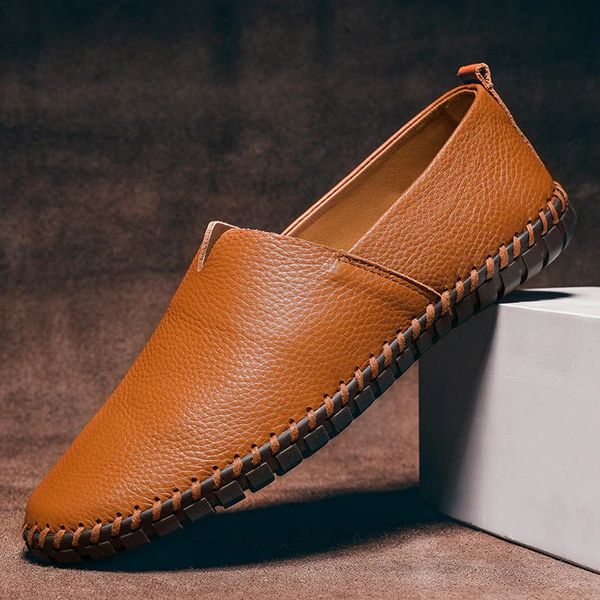 Men's Casual Slip On Loafers Textured Moccasin Style