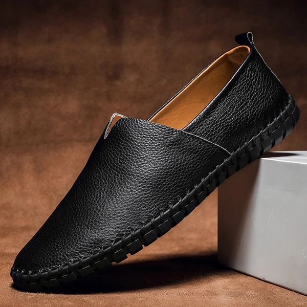 Men's Casual Slip On Loafers Textured Moccasin Style