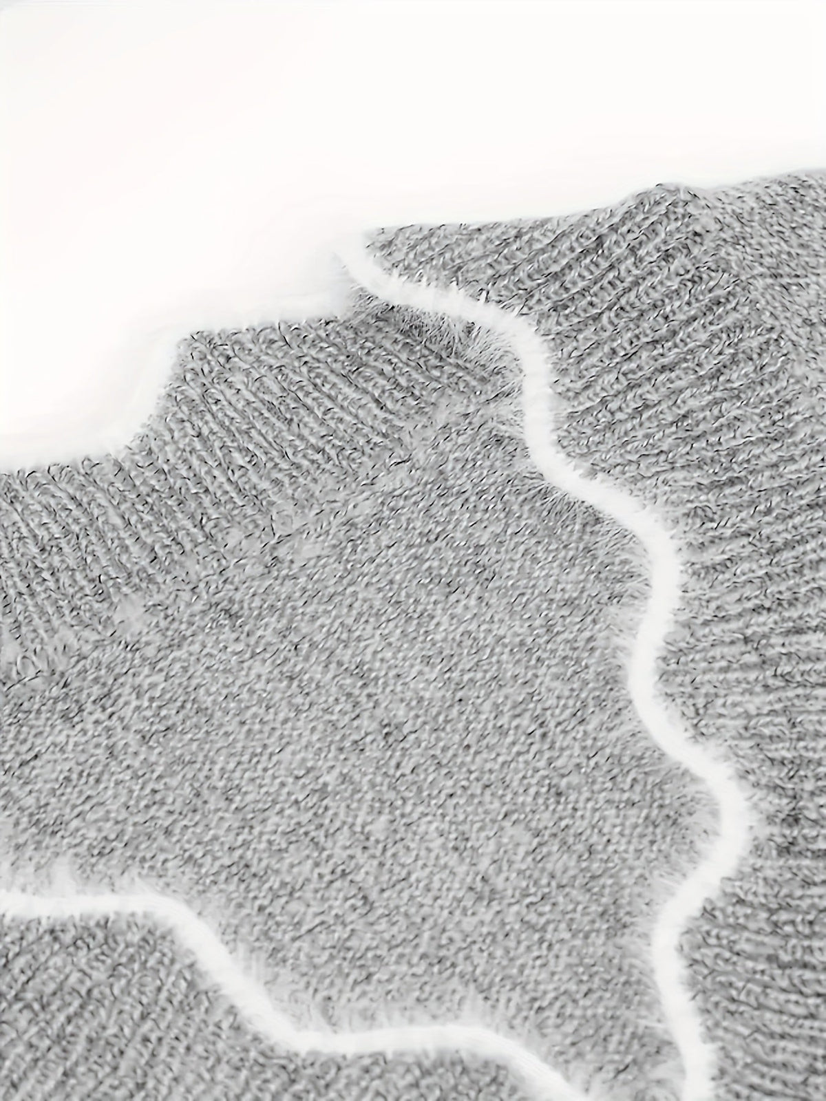 Women's Two-Tone Knit Pullover with Flattering V-Neckline
