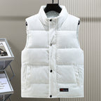 Men's Padded Corduroy Gilet High Collar Bodywarmer for Autumn