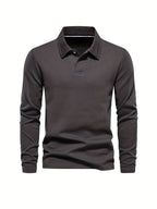 Men's Long Sleeve Polo Shirt Soft Comfortable Modern Fit