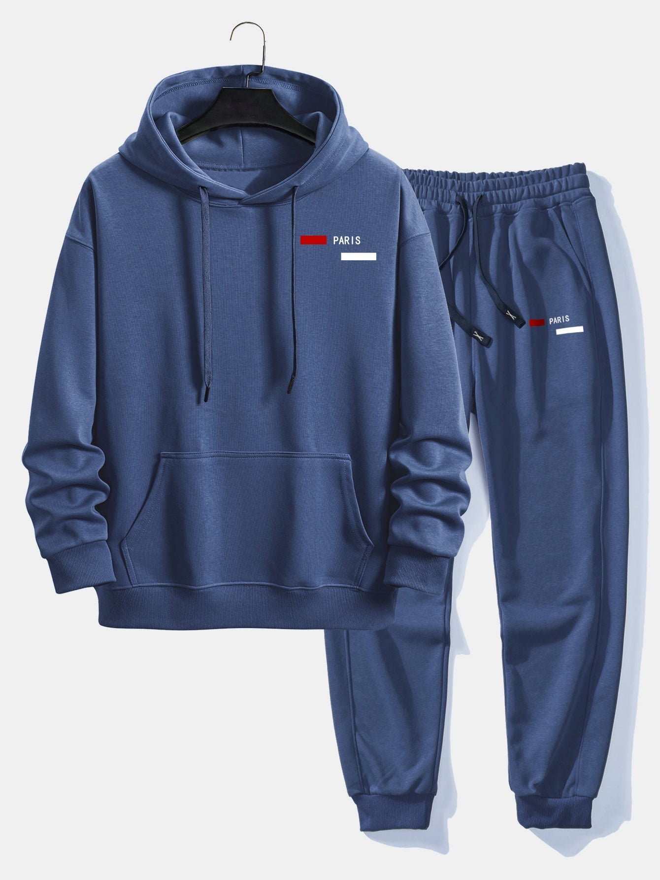Men's Relaxed Fit Tracksuit Cotton Blend Hoodie and Joggers
