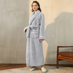 Women's Flannel Bathrobe – Soft Belted Robe