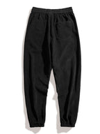 Men's Corduroy Button Shirt with Jogger Trousers Relaxed Autumn