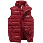 Men's Padded Bodywarmer Sleeveless Jacket Zip Front Lightweight Insulated