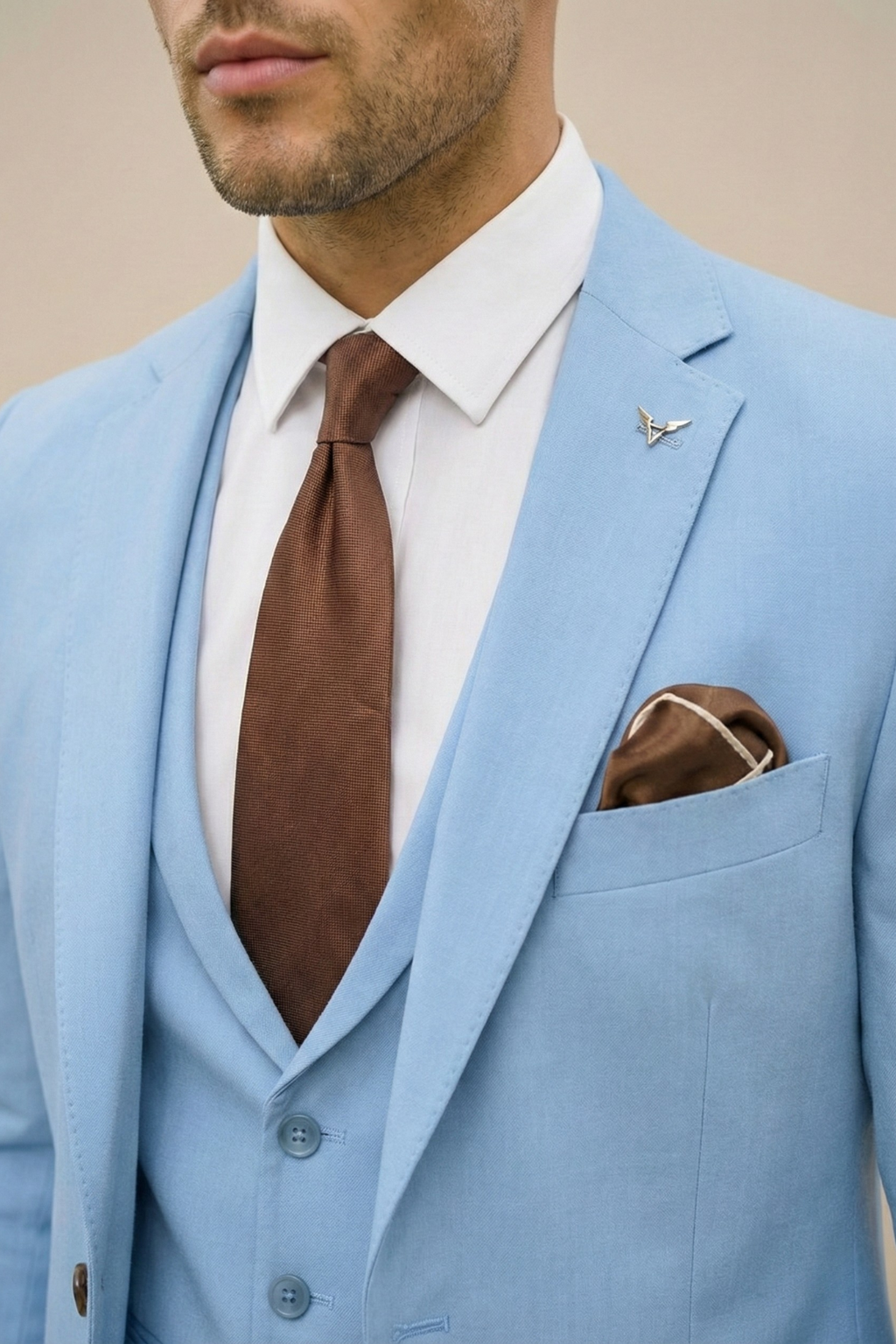 Men's Slim Fit Three Piece Suit Tailored Spring Weddings