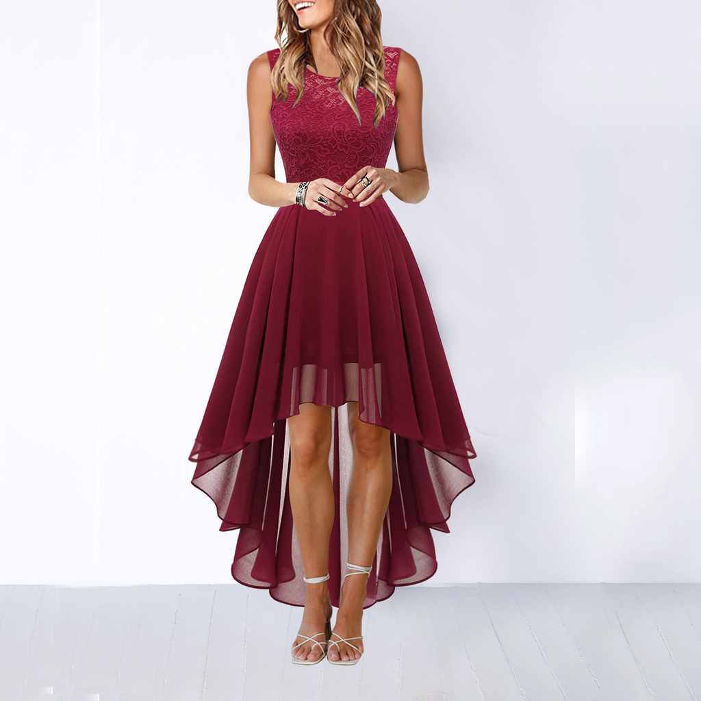 Women's Wedding Guest High-Low Elegant Dress