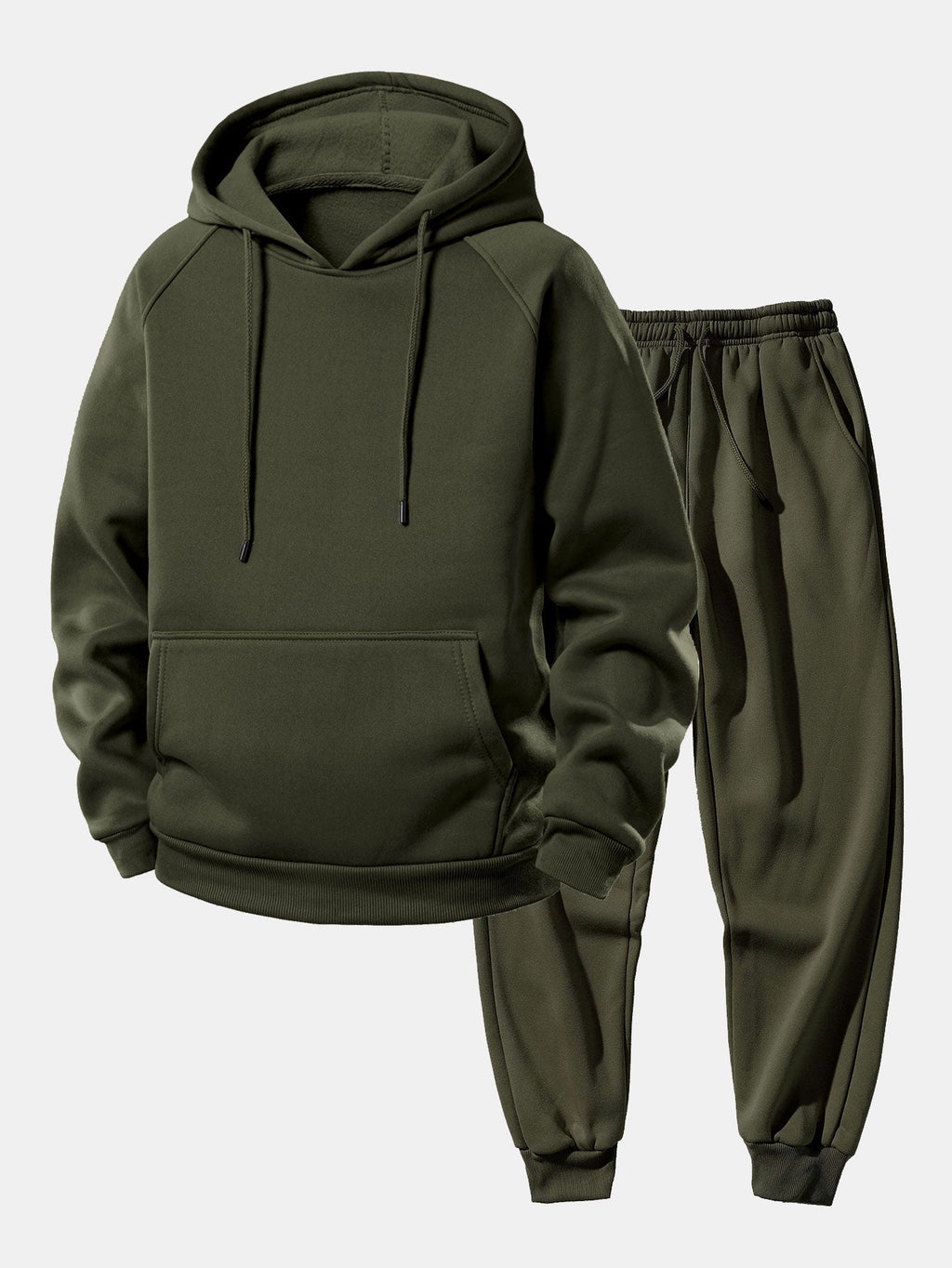 Men's Raglan Hoodie Tracksuit Regular Fit Polyester Set