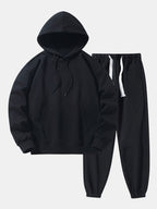 Men's Heavyweight Drop Shoulder Tracksuit Relaxed Cotton Blend Hoodie