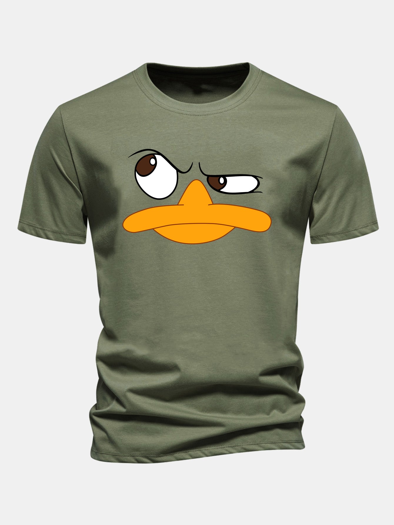 Men's Graphic T Shirt Cartoon Face Print Casual Fit