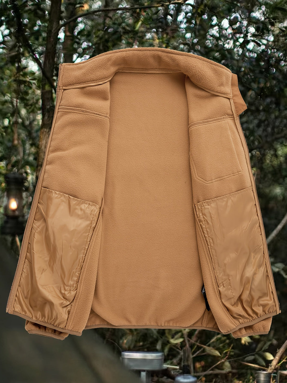Women's Zip-Pocket Outdoor Jacket with Stand-Up Collar