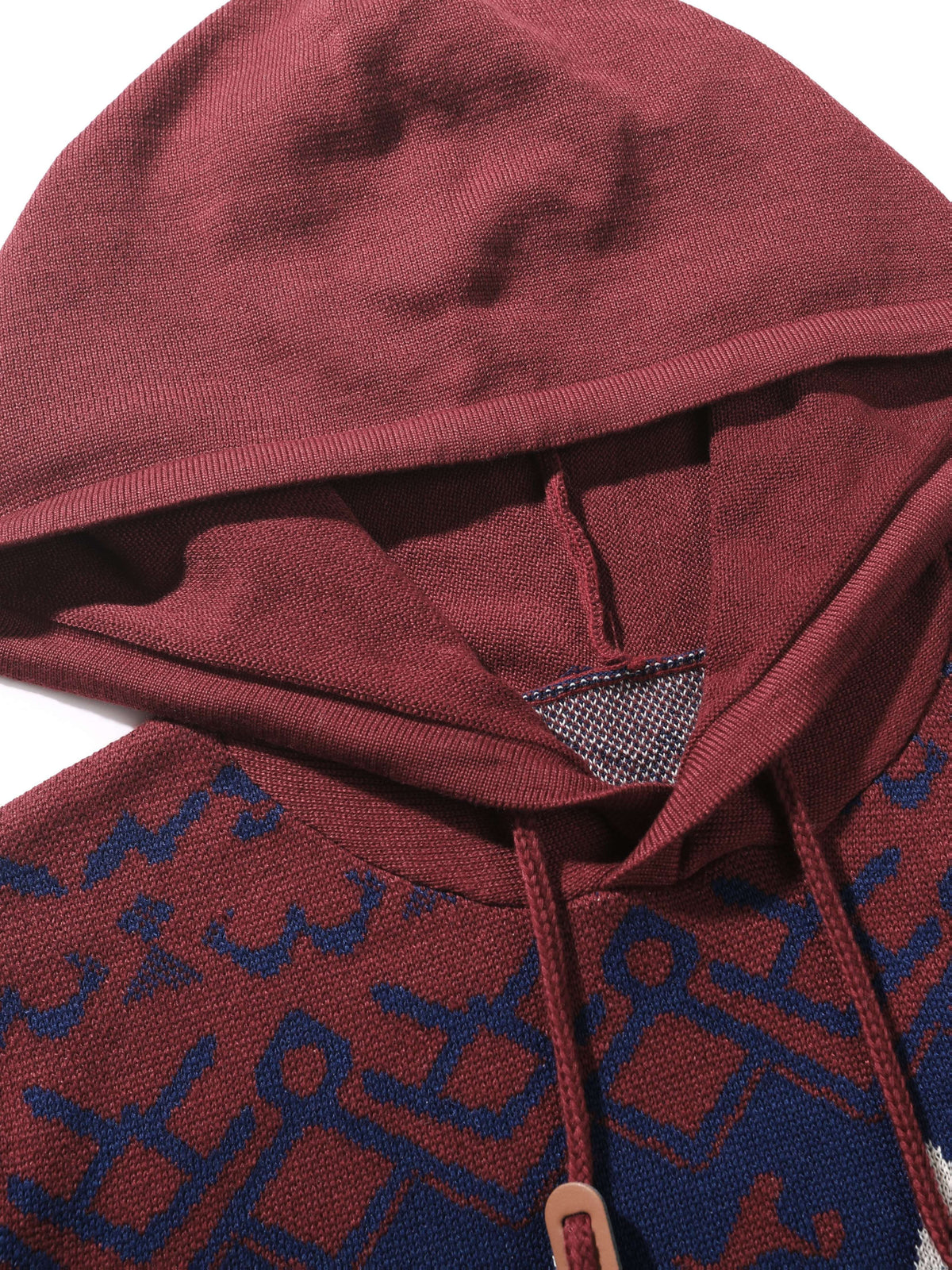 Women's Holiday Knit Hoodie Sweater with Reindeer Pattern