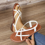 Women's Braided Flat Sandals – Secure Strappy Shoes