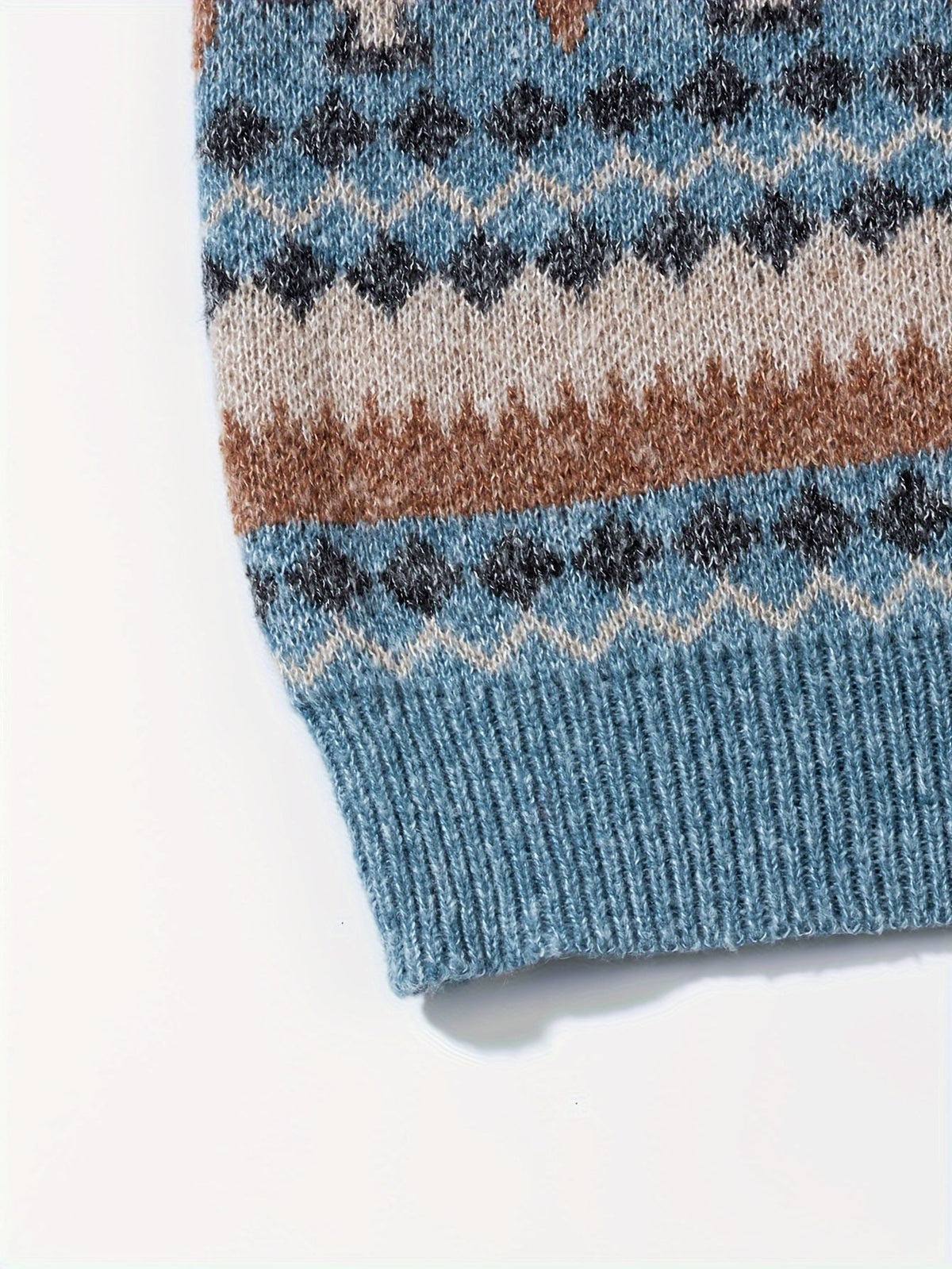 Women's Relaxed Nordic-Pattern Knit Sweater