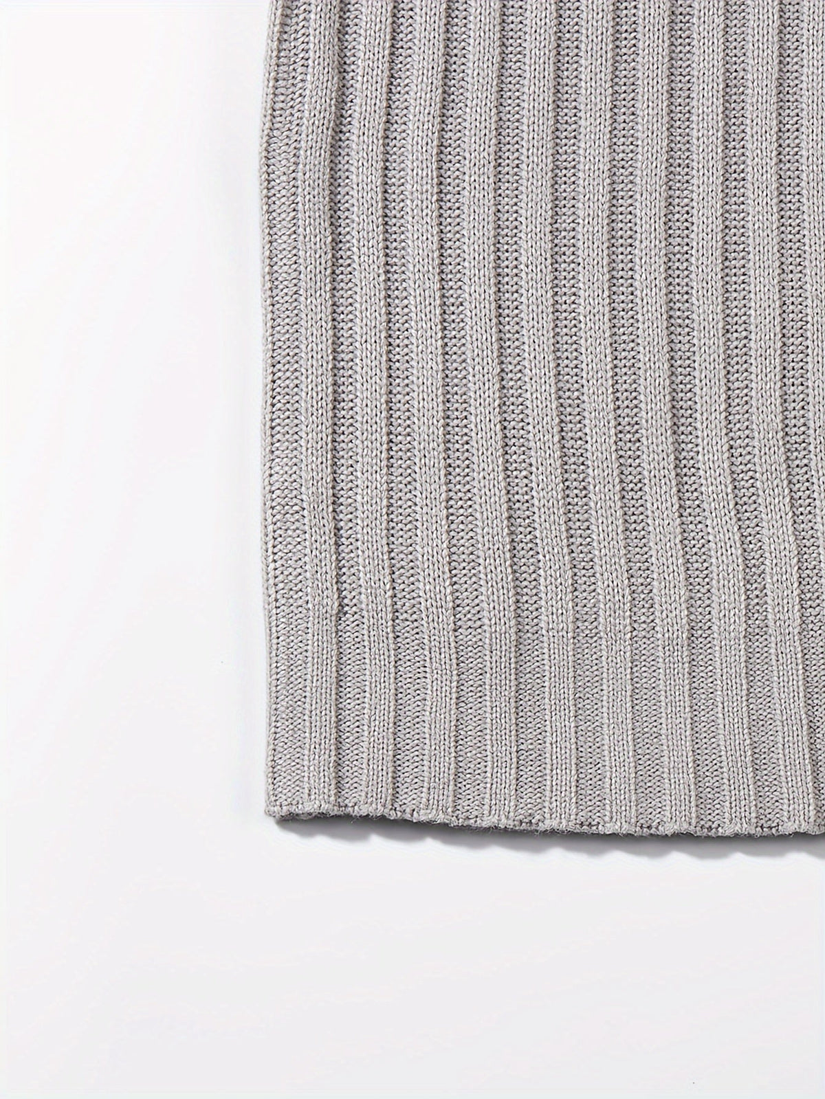 Women's High Neck Rib Texture Easy Fit Knit Pullover