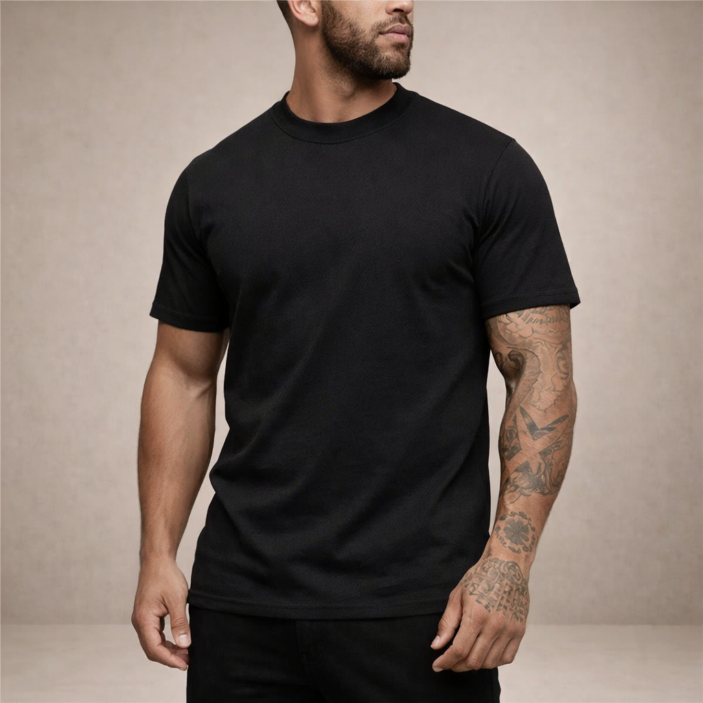Men's Slim Fit Crew Neck Essential Cotton T Shirt