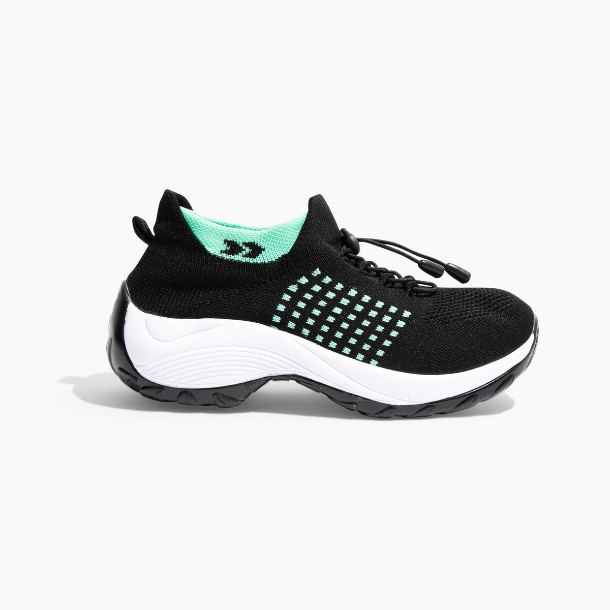 Women's Knit Toggle Walking Shoes with Cushioned Sole