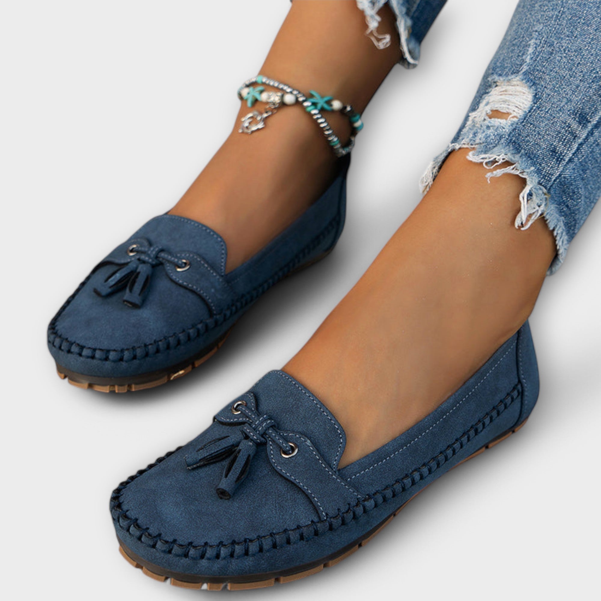 Women's Tassel Detail Moccasin Loafers Soft Flat Casual