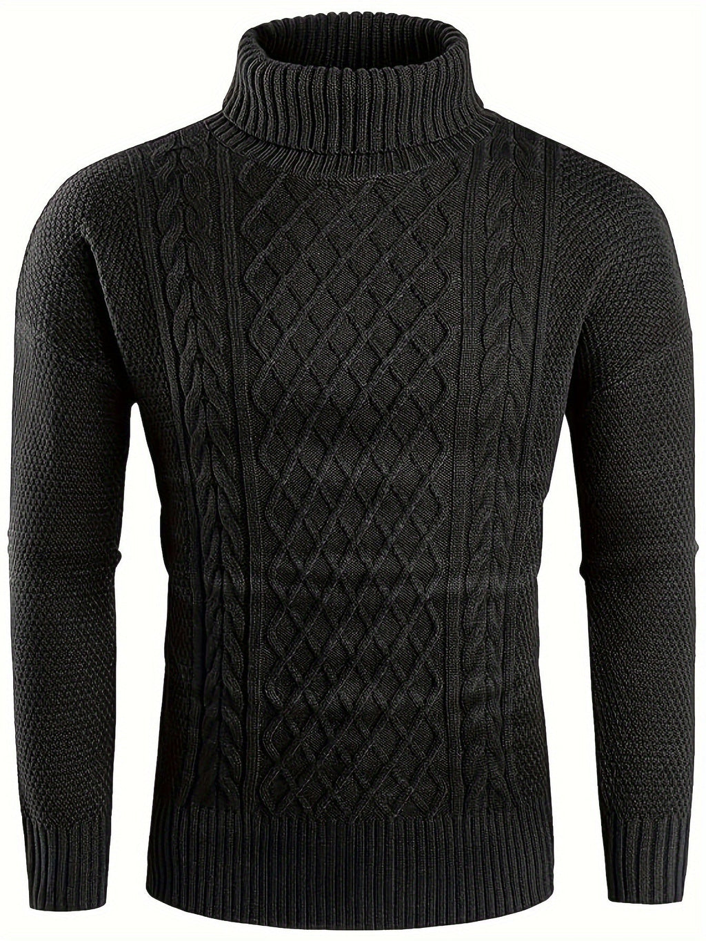 Women's Warm Turtleneck Cable Sweater in 2XL and 3XL